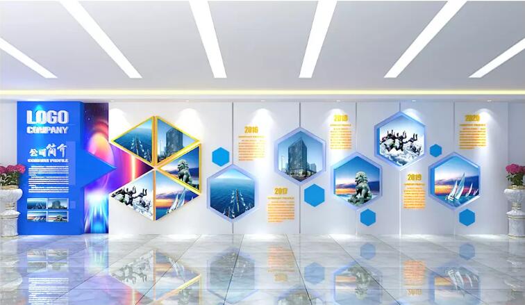 時尚別致企業(yè)文化墻制作效果圖