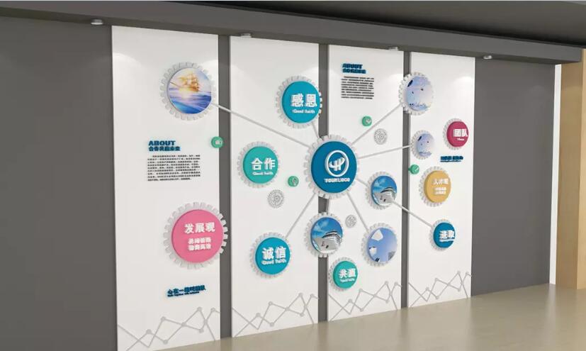 時尚別致企業(yè)文化墻制作效果圖