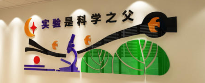 立體亞克力墻貼畫 3d 小學(xué)校園科學(xué)實(shí)驗(yàn)室教室文化墻