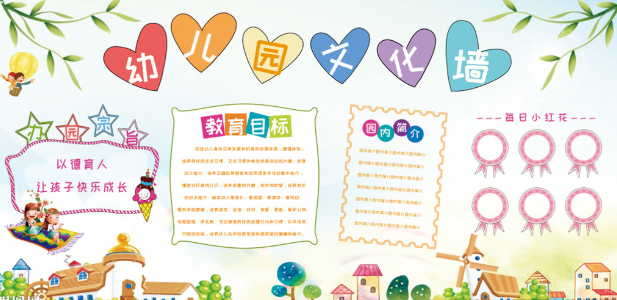 卡通創(chuàng)意文化墻小學(xué)生墻貼紙幼兒園班級(jí)教室