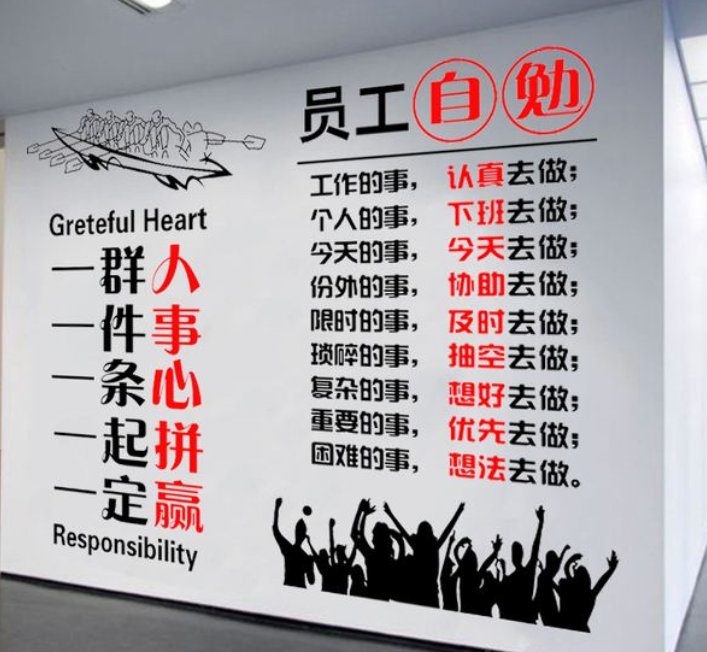 公司企業激勵員工自勉勵志墻