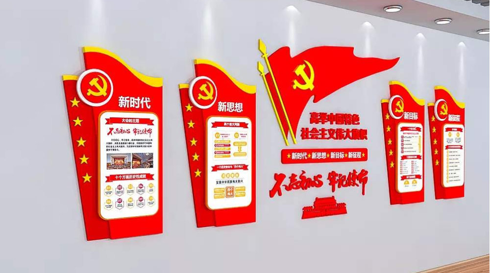 不忘初心入黨誓詞黨建文化墻模板展板