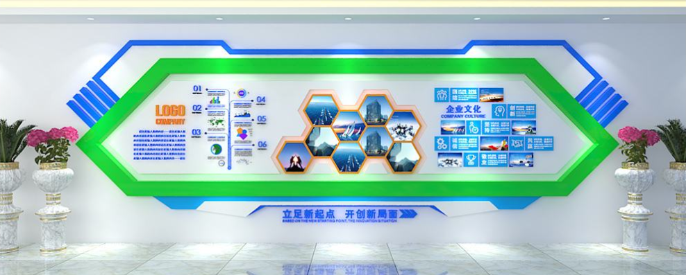 企業(yè)文化墻設計效果圖校園公司形象墻