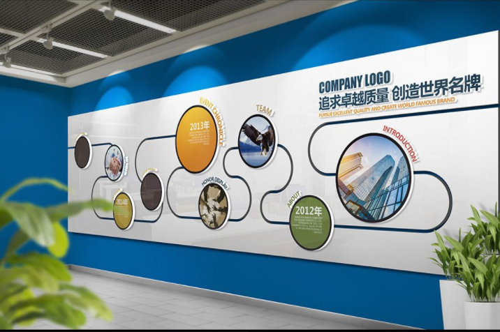 通用方塊創意企業文化墻