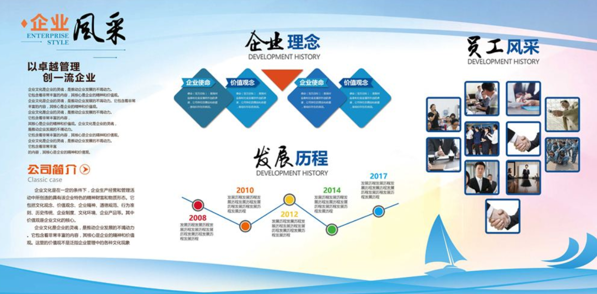 企業文化墻公司簡介展板形象墻設計