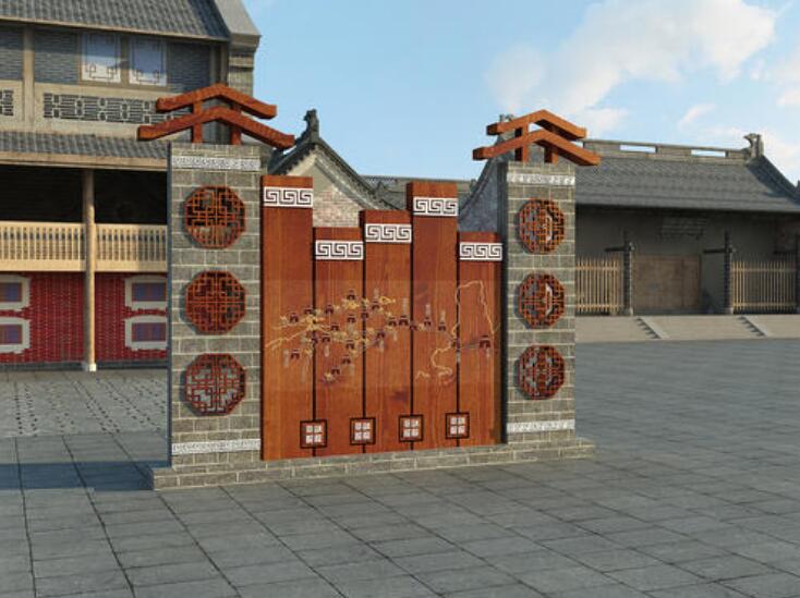 古鎮(zhèn)導(dǎo)視牌制作效果圖