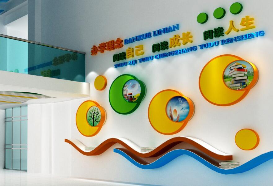 小學校園文化墻制作效果圖