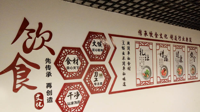 集團企業(yè)食堂文化墻設計